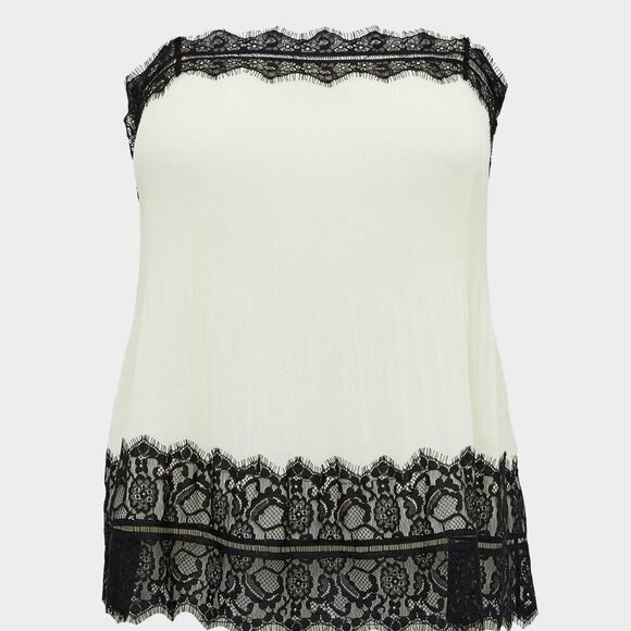 (Retired!) Chiffon And Lace Pleated Cami - Picture 4 of 4